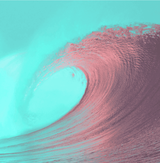 psychedallic coloured wave breaking